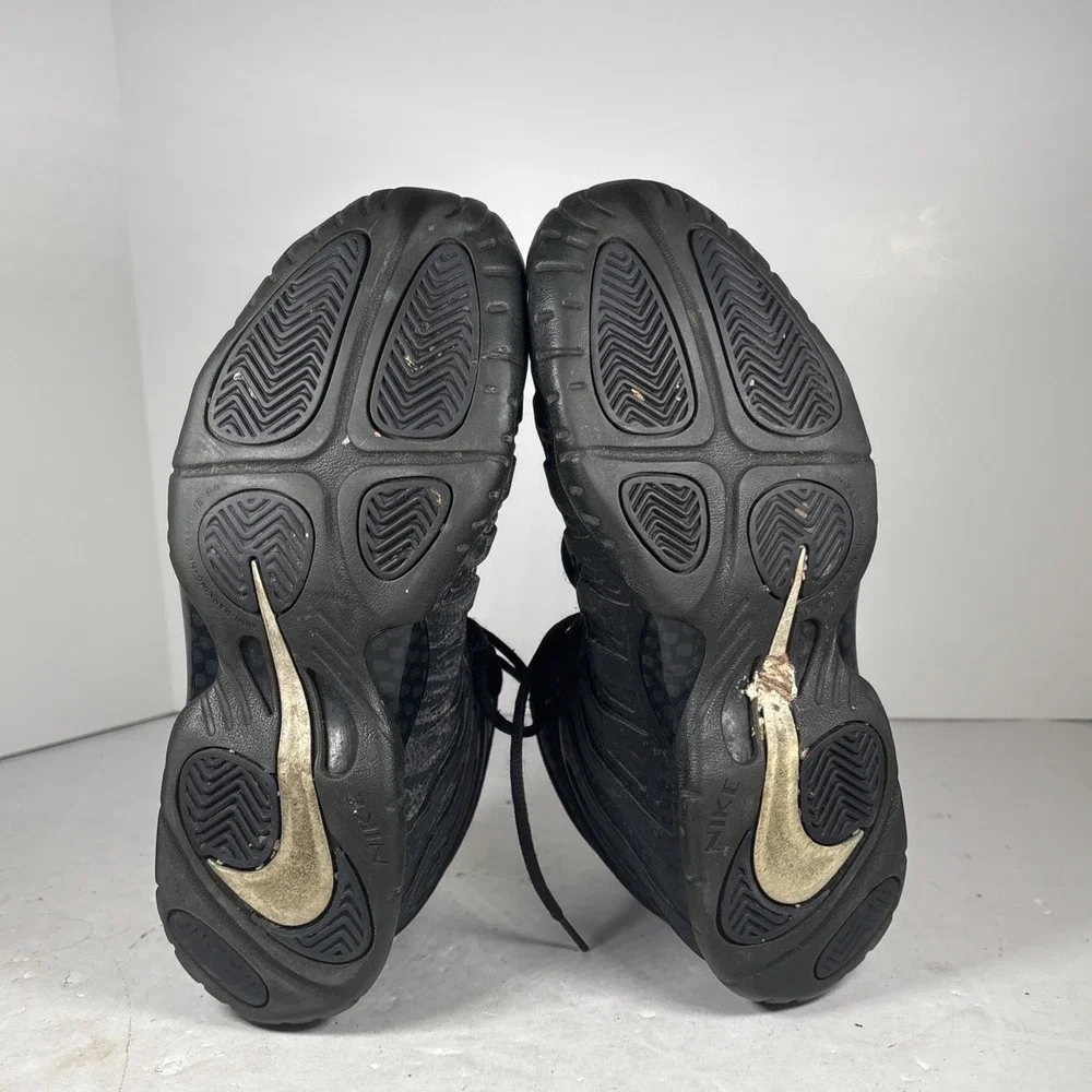 Size 6.5 Y Nike Little Posite Pro Black Cat GS Sneakers 644792-014